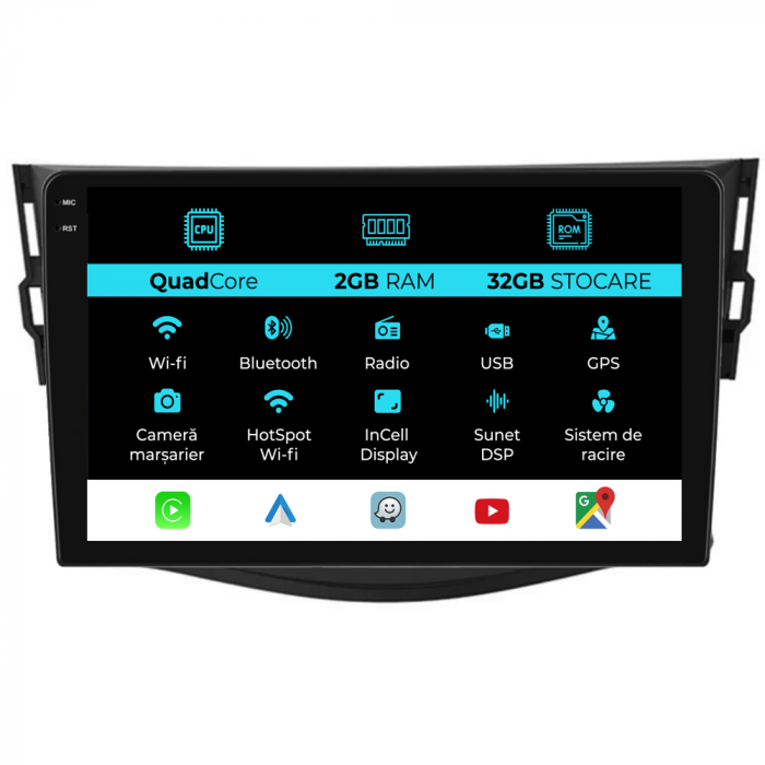 Navigatie Dedicata Toyota Rav 4 (2006-2013), 9Inch, 2Gb Ram, 32Gb Stocare, Carplay [1]