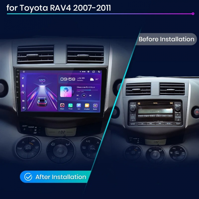 Navigatie Dedicata Toyota Rav 4 (2006-2013), 9Inch, 1Gb Ram, 32Gb Stocare, Carplay [7]
