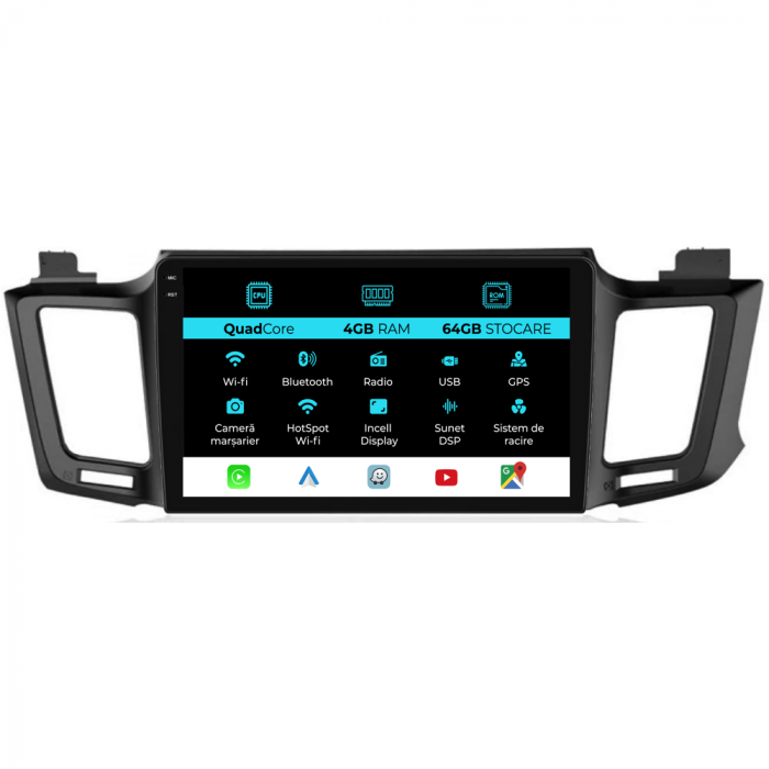 Navigatie Dedicata Toyota Rav 4 (2012-2018),QuadCore, 10 Inch, 4Gb Ram, 64Gb Stocare, Carplay [1]