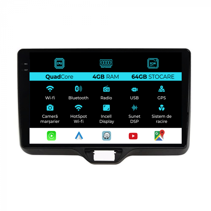 Navigatie Dedicata Toyota Yaris P21 (2020-2025),QuadCore, 10 Inch, 4Gb Ram, 64Gb Stocare, Carplay [1]