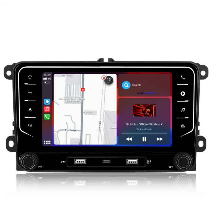 Navigatie Dedicata Seat, 7Inch, 4Gb Ram, 64Gb stocare, Apple Carplay/Android Auto [2]
