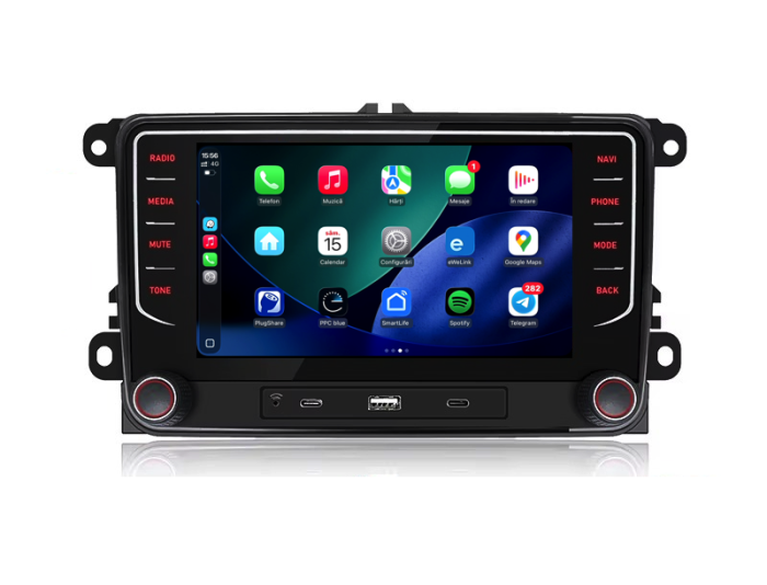 Navigatie Dedicata Volkswagen, 7Inch, 6Gb Ram, 128Gb stocare, Apple Carplay/Android Auto [2]