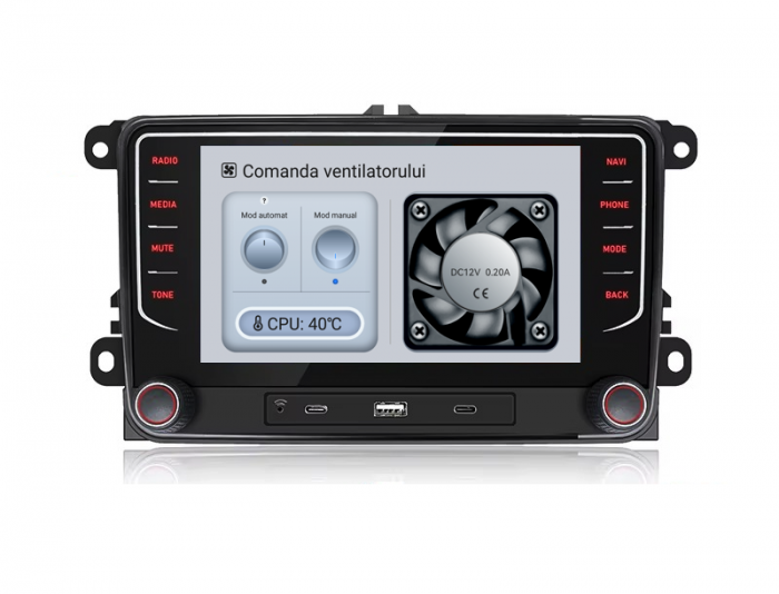 Navigatie Dedicata Volkswagen, 7Inch, 6Gb Ram, 128Gb stocare, Apple Carplay/Android Auto [5]