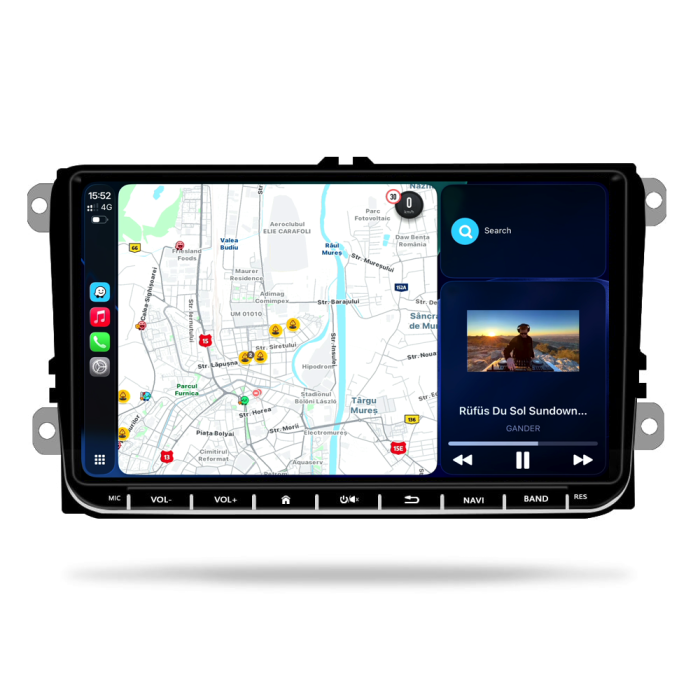 Navigatie Dedicata Volkswagen, 9Inch, 6Gb Ram, 128Gb stocare, Carplay, Android Auto [2]