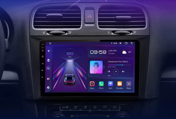 Navigatie Dedicata Volkswagen Golf 6 (2009 - 2013), 9 Inch, 6Gb Ram, 128Gb stocare, Carplay [6]