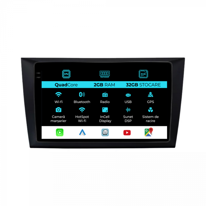 Navigatie Dedicata Volkswagen Golf MK6 (2009-2013), 9Inch, 2Gb Ram, 32Gb Stocare, Carplay [1]