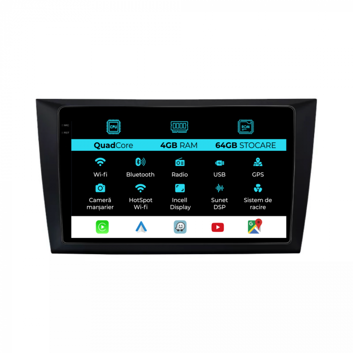 Navigatie Dedicata Volkswagen Golf MK6 (2009-2013),QuadCore, 9Inch, 4Gb Ram, 64Gb Stocare, Carplay [1]