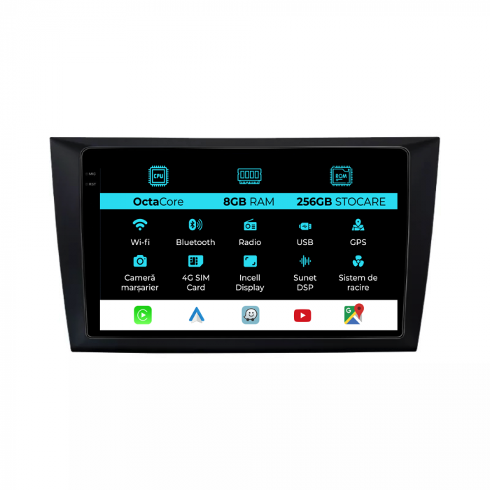 Navigatie Dedicata Volkswagen Golf MK6 (2009-2013), 9Inch, 8Gb Ram, 256Gb Stocare, Carplay [1]