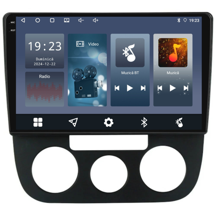 Navigatie Dedicata Volkswagen Golf5/Jetta (2004-2009), 10Inch, 2Gb Ram, 32Gb Stocare, Carplay - Clima Manuala [9]