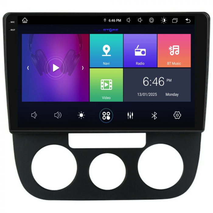 Navigatie Dedicata Volkswagen Golf5/Jetta (2004-2009), 10Inch, 4Gb Ram, 64Gb Stocare, Carplay - Clima Manuala [8]