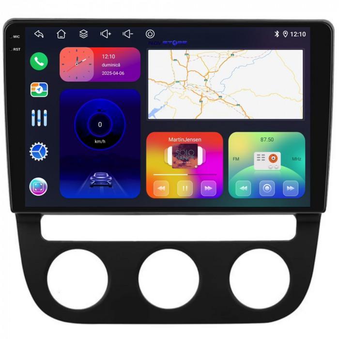 Navigatie Dedicata Volkswagen Golf5/Jetta (2004-2009), 10Inch, 6Gb Ram, 128Gb Stocare, Carplay - Clima Automata [5]