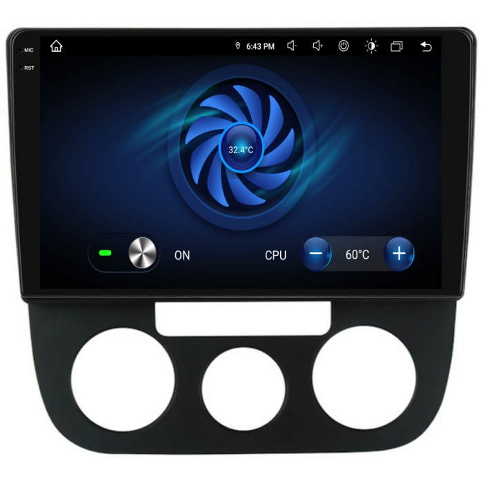 Navigatie Dedicata Volkswagen Golf5/Jetta (2004-2009), 10Inch, 6Gb Ram, 128Gb Stocare, Carplay - Clima Manuala [6]