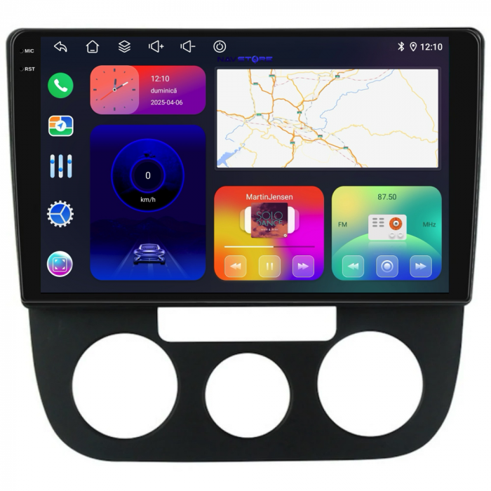 Navigatie Dedicata Volkswagen Golf5/Jetta (2004-2009), 10Inch, 6Gb Ram, 128Gb Stocare, Carplay - Clima Manuala [5]
