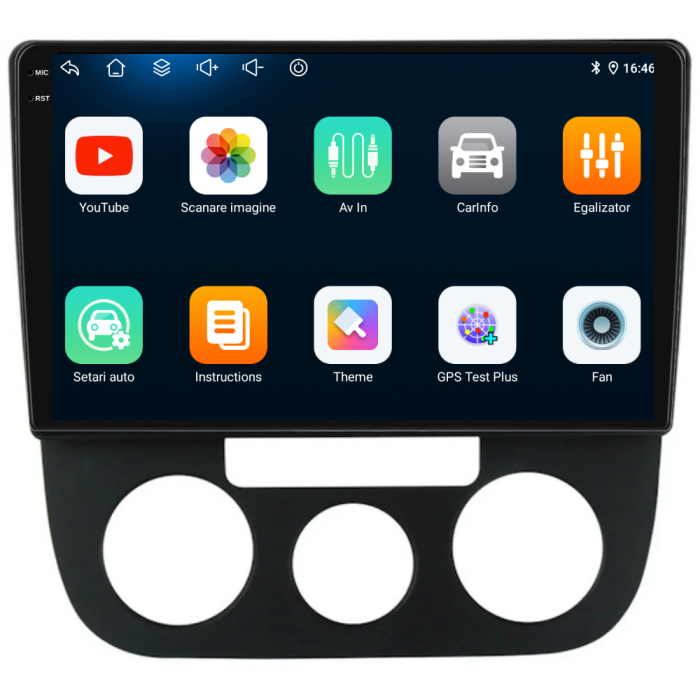 Navigatie Dedicata Volkswagen Golf5/Jetta (2004-2009), 10Inch, 6Gb Ram, 128Gb Stocare, Carplay - Clima Manuala [6]