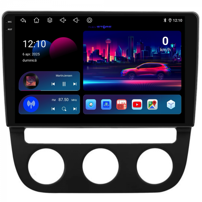 Navigatie Dedicata Volkswagen Golf5/Jetta (2004-2009), 2K, 8Gb Ram, 256Gb Stocare, Carplay - Clima Automata [4]