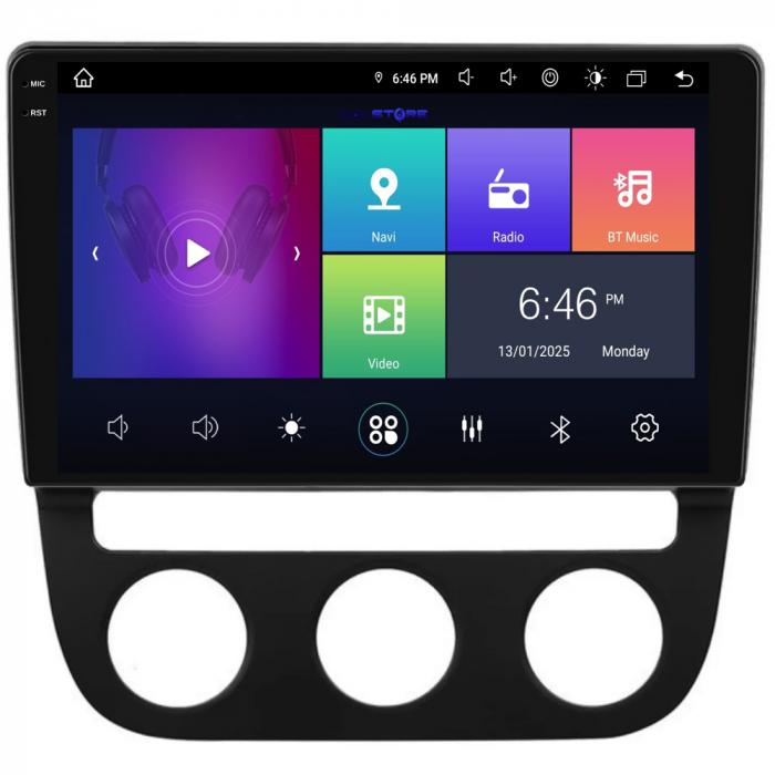 Navigatie Dedicata Volkswagen Golf5/Jetta (2004-2009), 2K, 8Gb Ram, 256Gb Stocare, Carplay - Clima Automata [8]