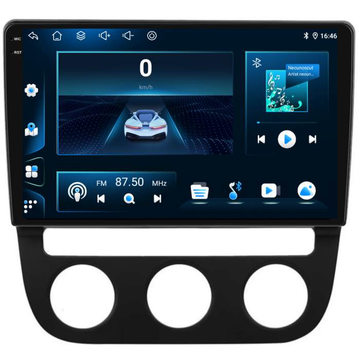 Navigatie Dedicata Volkswagen Golf5/Jetta (2004-2009),QuadCore, 10Inch, 4Gb Ram, 64Gb Stocare, Carplay - Clima Automata [7]