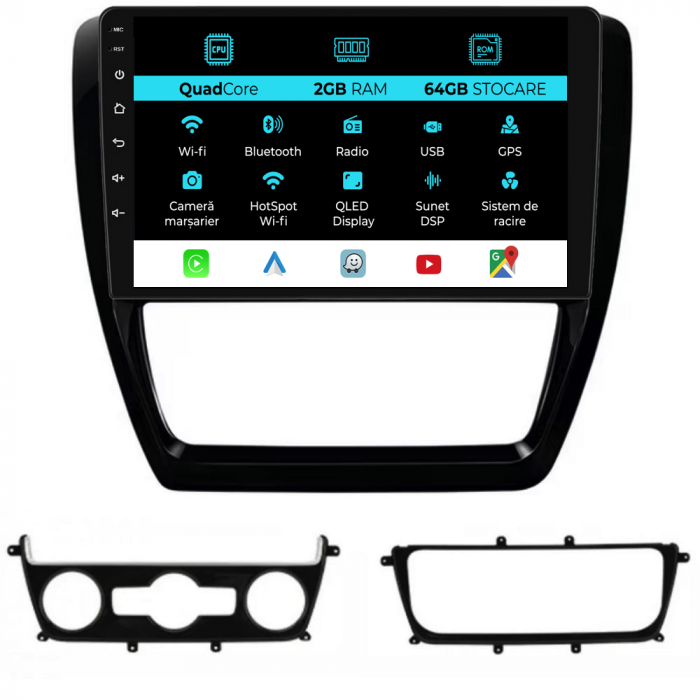 Navigatie Dedicata Volkswagen Jetta (2011 - 2018), 10Inch, 2Gb Ram, 64Gb Stocare, Carplay [1]