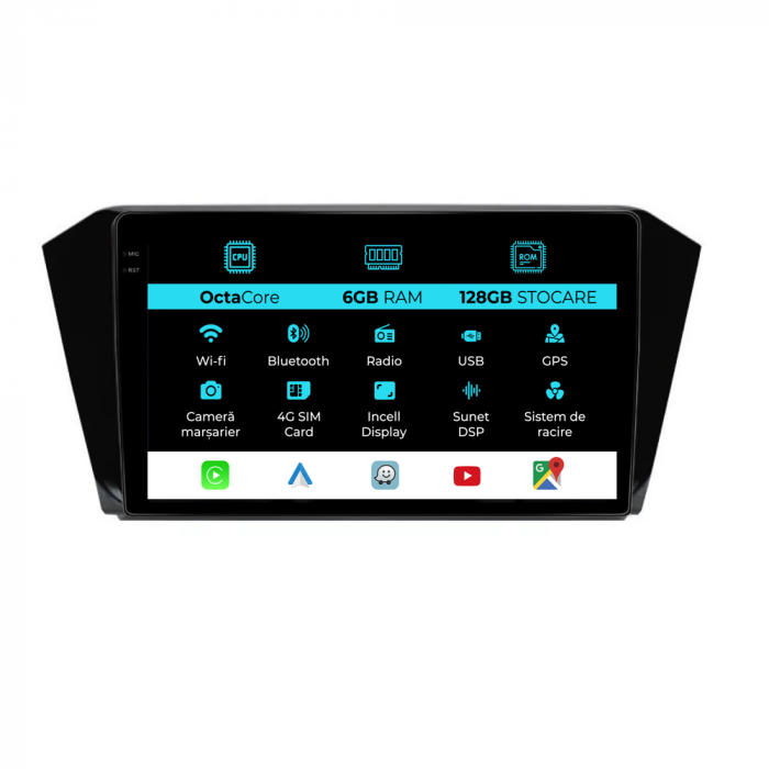 Navigatie Dedicata Volkswagen Passat B8 (2015 - 2022), 10Inch, 6Gb Ram, 128Gb Stocare, Carplay [1]