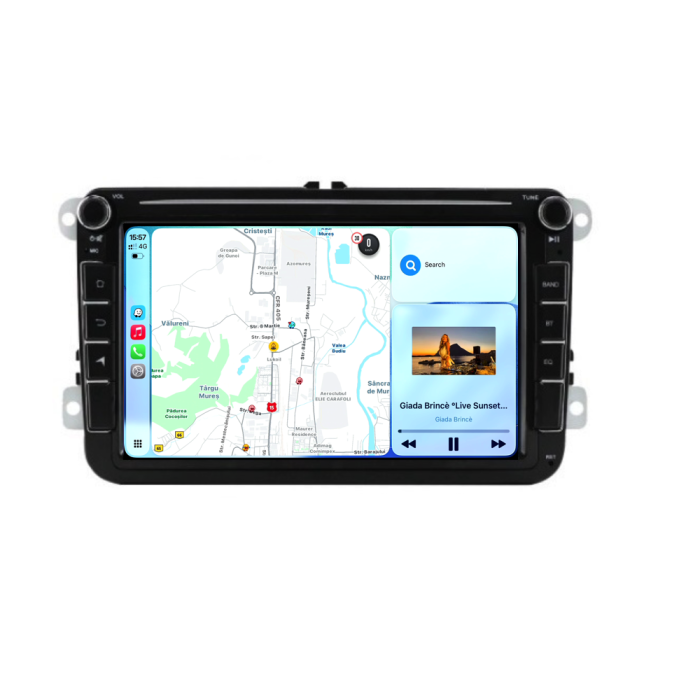 Navigatie Dedicata Volkswagen,QuadCore, 8Inch, 4Gb Ram, 64Gb stocare, Carplay si Android Auto [3]