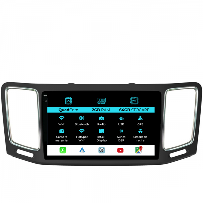 Navigatie Dedicata Volkswagen Sharan (2012-2019), 9Inch, 2Gb Ram, 32Gb Stocare, Carplay [1]