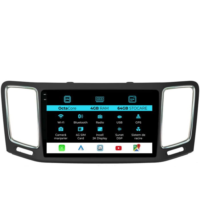 Navigatie Dedicata Volkswagen Sharan (2012-2019), 2K, 4Gb Ram, 64Gb Stocare, Carplay [1]