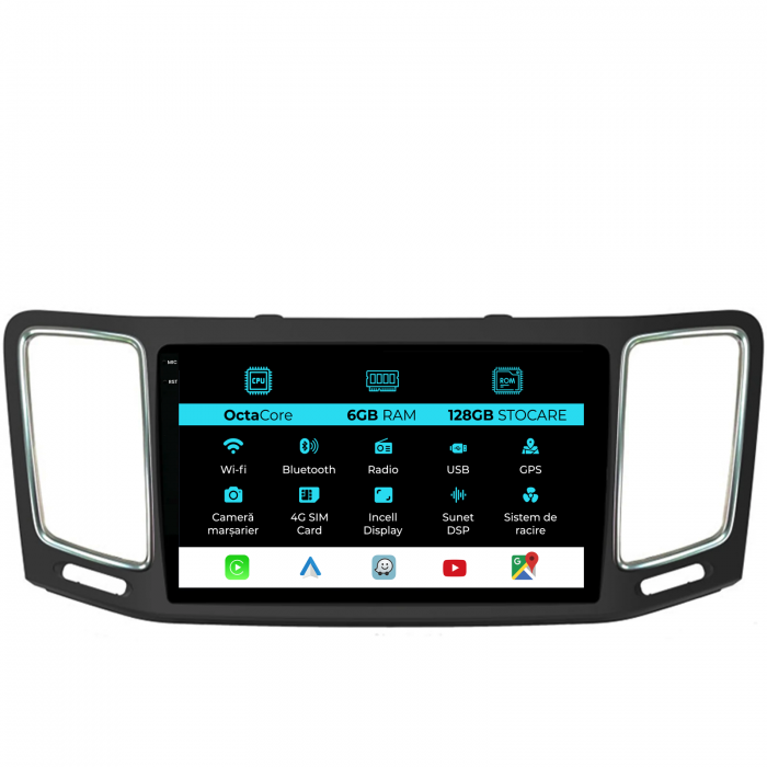 Navigatie Dedicata Volkswagen Sharan (2012-2019), 9Inch, 6Gb Ram, 128Gb Stocare, Carplay [1]