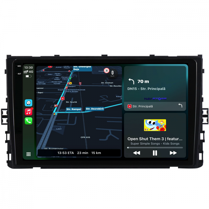 Navigatie Dedicata Volkswagen T-Roc (2017-2025),QuadCore, 9Inch, 4Gb Ram, 64Gb Stocare, Carplay [2]