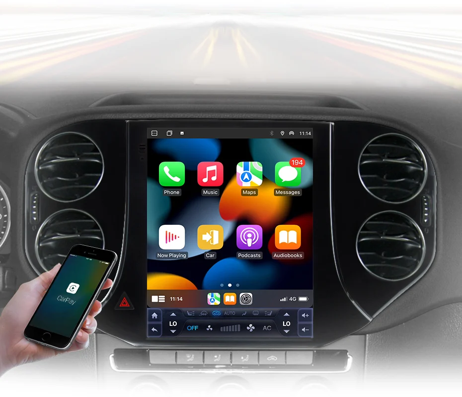 Navigatie Dedicata Volkswagen Tiguan (2007-2016), 9.7 Inch, 6Gb Ram,128Gb stocare, Carplay [2]