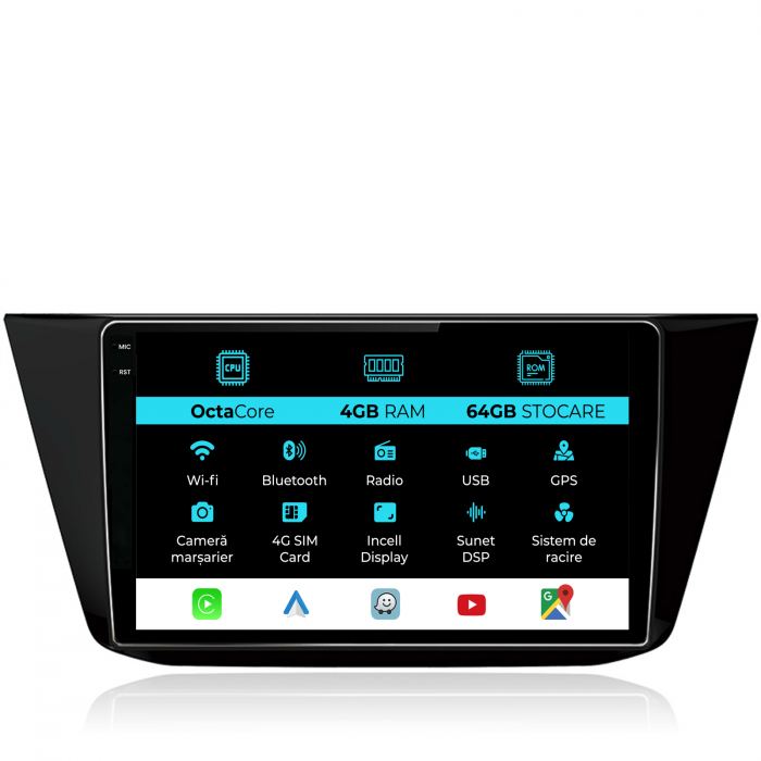 Navigatie Dedicata Volkswagen Tiguan (2016 - 2023), 10Inch, 4Gb Ram, 64Gb Stocare, Carplay [1]