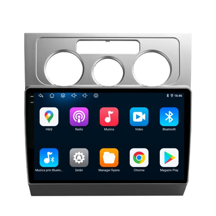 Navigatie Dedicata Volkswagen Touran (2003-2010), 10Inch, 4Gb Ram, 64Gb Stocare, Carplay [5]