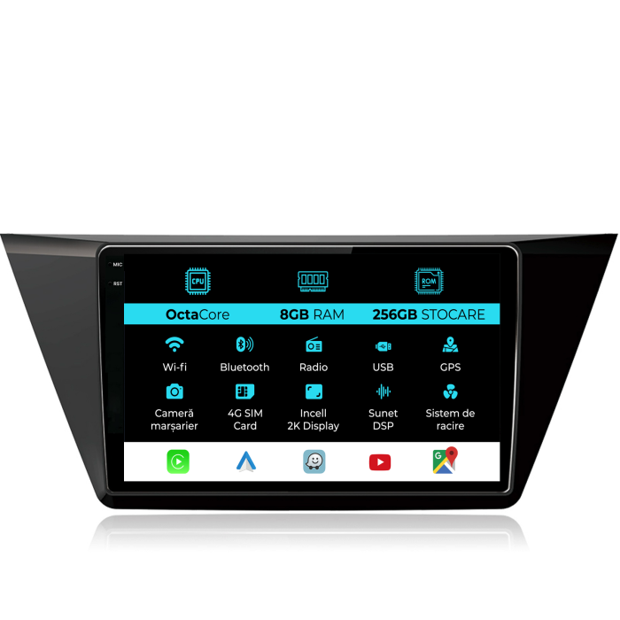 Navigatie Dedicata Volkswagen Touran (2015-2020), 2K, 8Gb Ram, 256Gb Stocare, Carplay [1]