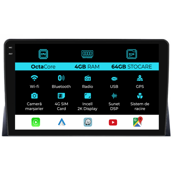 Navigatie Dedicata Volkswagen Transporter, Multivan (2003-2015), 2K, 4Gb Ram, 64Gb Stocare, Carplay [1]