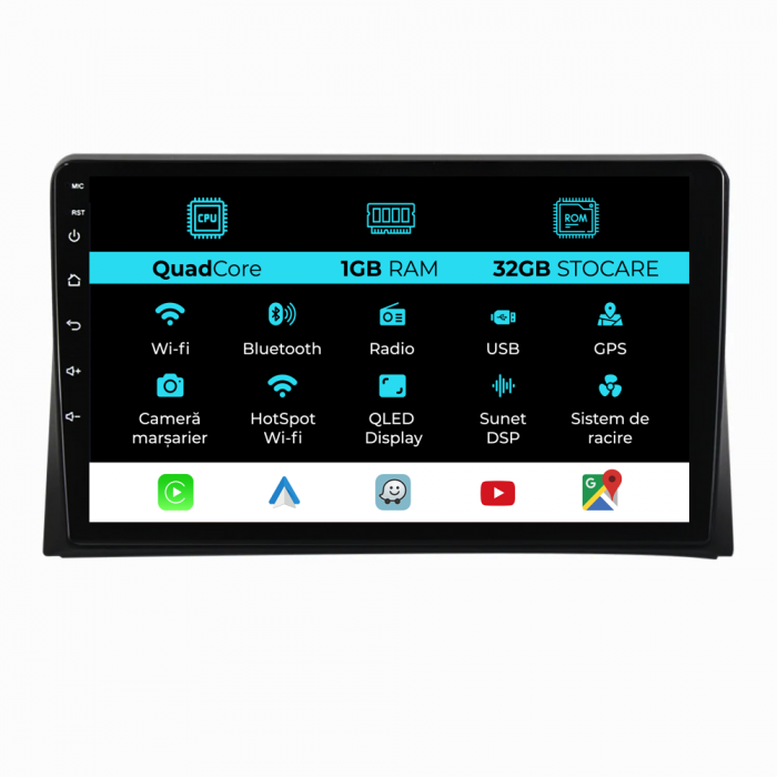 Navigatie Dedicata Volkswagen Transporter/Multivan (2013-2015), 9Inch, 1Gb Ram, 32Gb Stocare, Carplay [1]
