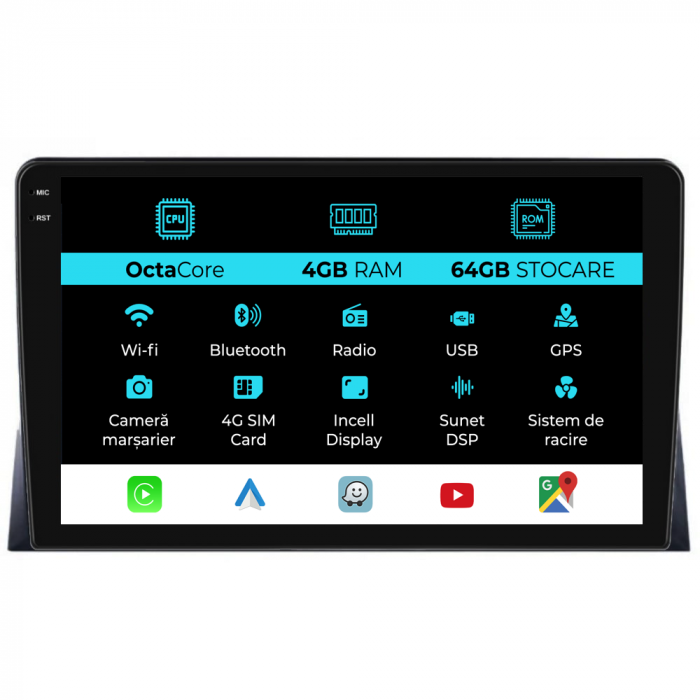 Navigatie Dedicata Volkswagen Transporter, Multivan (2003-2015), 9Inch, 4Gb Ram, 64Gb Stocare, Carplay [1]