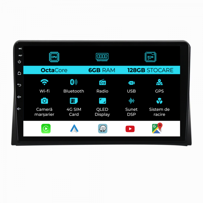 Navigatie Dedicata Volkswagen Transporter/Multivan (2013-2015), 9Inch, 6Gb Ram, 128Gb Stocare, Carplay [1]