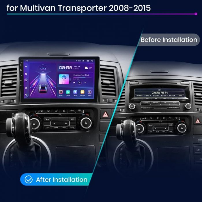 Navigatie Dedicata Volkswagen Transporter/Multivan (2013-2015), 9Inch, 8Gb Ram, 256Gb Stocare, Carplay [9]