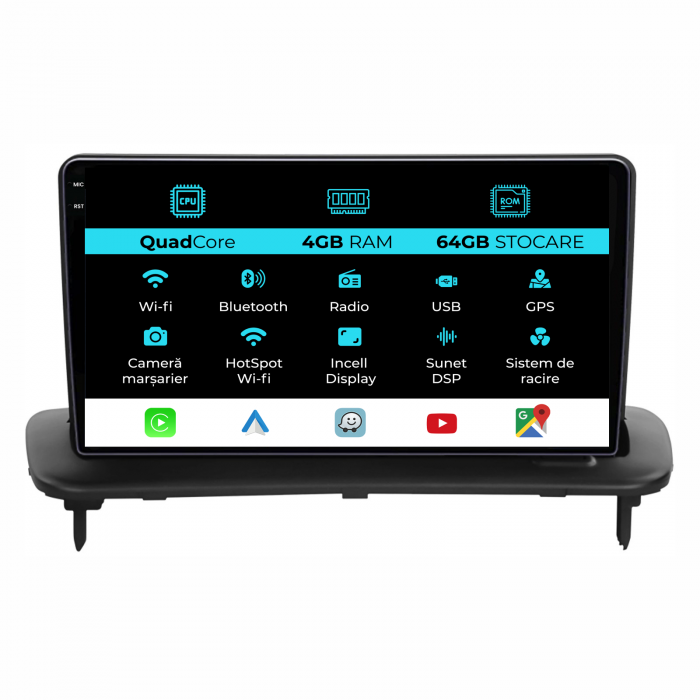 Navigatie Dedicata Volvo S40 (2004-2012),QuadCore, 9Inch, 4Gb Ram, 64Gb Stocare, Carplay [1]