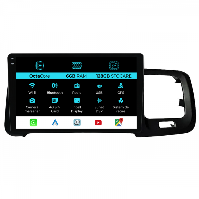 Navigatie Dedicata Volvo S60 (2010-2015), 9Inch, 6Gb Ram, 128Gb Stocare, Carplay [1]