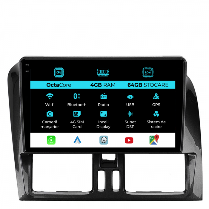 Navigatie Dedicata Volvo Xc60 (2008 - 2017), 9 Inch, 4Gb Ram, 64Gb stocare, Carplay [1]