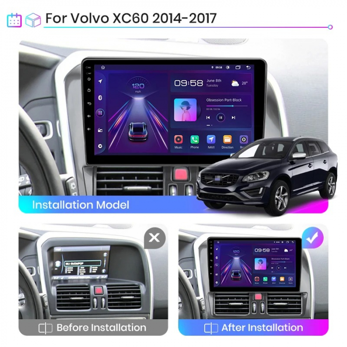 Navigatie Dedicata Volvo Xc60 (2008 - 2017), 9 Inch, 8Gb Ram, 256Gb stocare, Carplay [7]