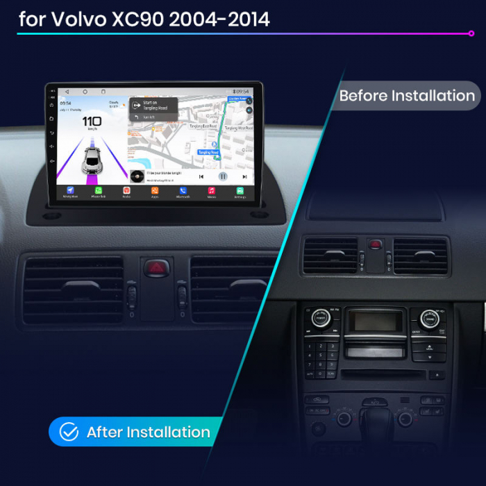 Navigatie Dedicata Volvo Xc90 (2002-2014), 9Inch, 1Gb Ram, 32Gb Stocare, Carplay [7]