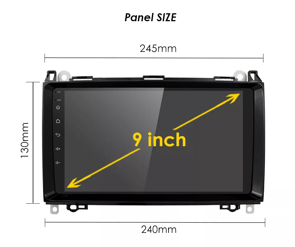 Navigatie Android Dedicata Mercedes Vito Sprinter Viano B200 A B Class (2005-2012) , 9Inch, 4Gb Ram, 64Gb Stocare, Bluetooth, WiFi, Carplay [9]
