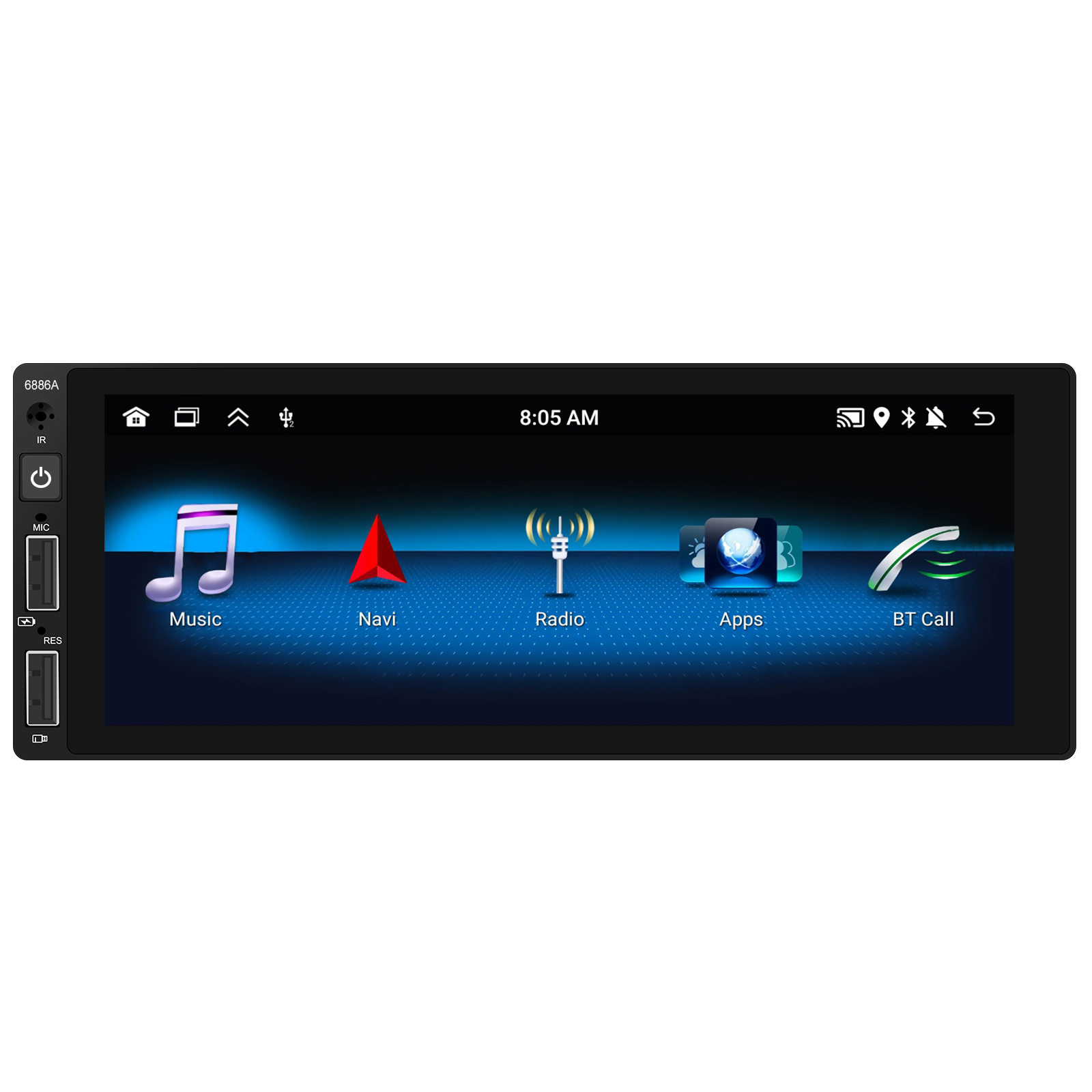 Navigatie Universala Android 1DIN, 6.86 Inch, 2Gb Ram, 64Gb stocare, Bluetooth, WiFi, Waze, Youtube [1]