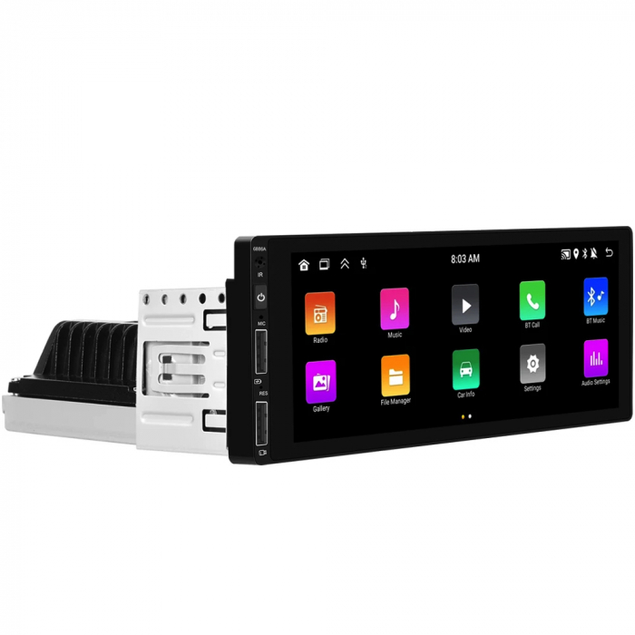 Navigatie Universala Android 1DIN, 6.86 Inch, 2Gb Ram, 64Gb stocare, Bluetooth, WiFi, Waze, Youtube [2]