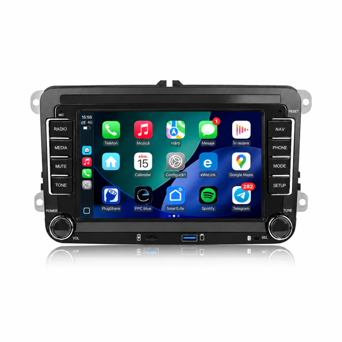 Navigatie Volkswagen, 7Inch, 2Gb Ram, 64Gb stocare, Apple Carplay/Android Auto [2]