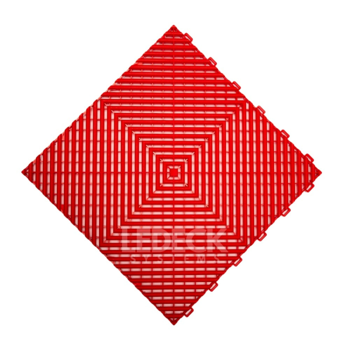 Pardoseala Modulara Plastic PP – Exterior, Garaj Auto, Service, Terasa - ROSU (preț pe m²) [2]