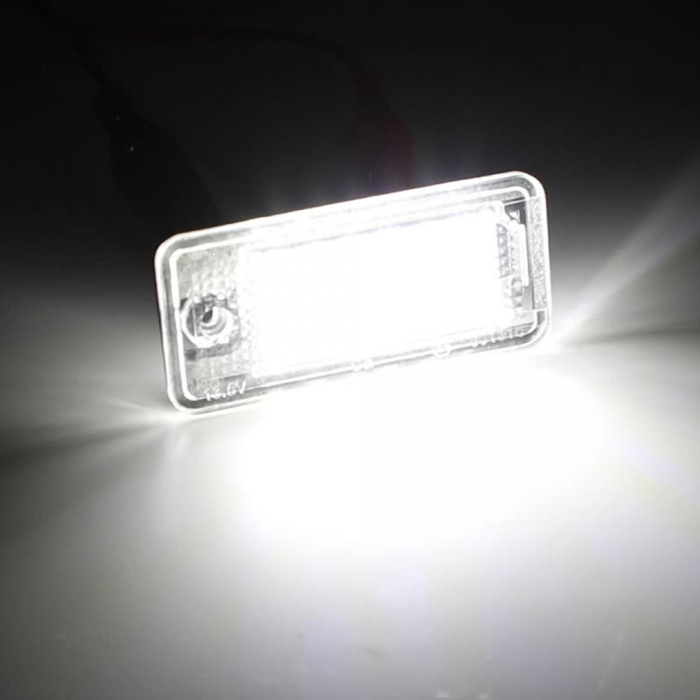 Set 2 Lampi LED iluminare numar Audi A3 A4 B6 B7 A6 4F Q7 A8 [6]