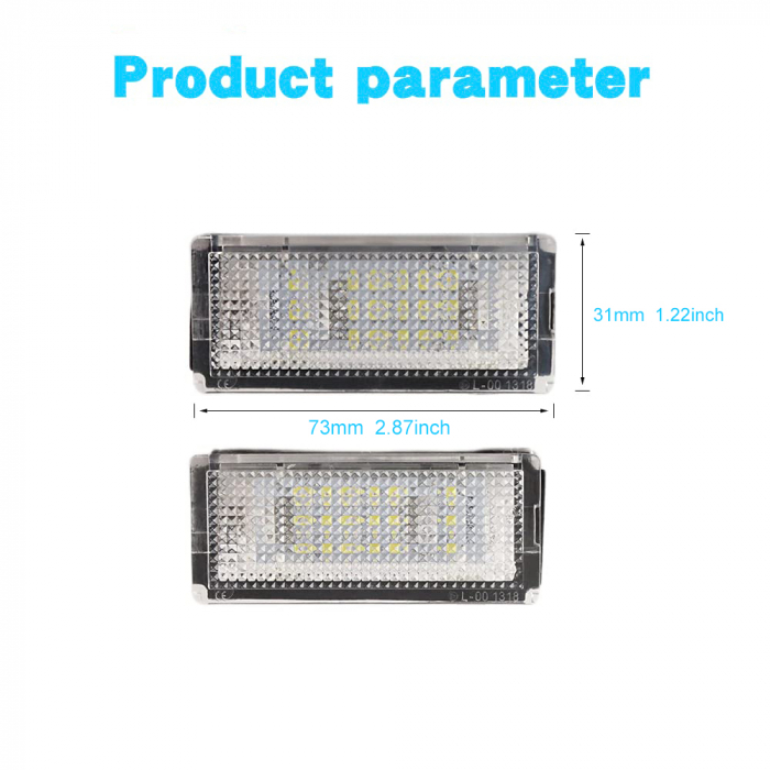 Set 2 Lampi LED iluminare numar BMW E46 4/5 usi [6]