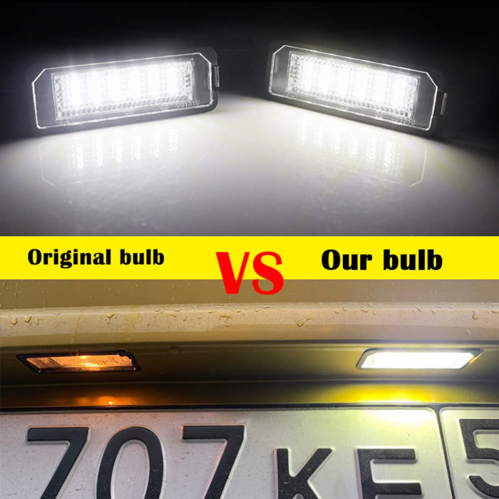 Set 2 Lampi LED iluminare numar VW Golf 4 5 6 7 Amarok Passat B6 B7 EOS Lupo Polo Scirocco Seat Leon Altea Skoda Superb [6]